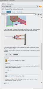 Der Ausschnitt aus Mechanical Conceptual zeigt sehr schön, wie Ideen und Entscheidungsprozesse dokumentiert werden.