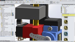 In SolidWorks kann die zusätzliche Fläche seitlich mit der Historienleiste und den Eigenschaften genutzt werden.