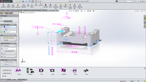 In MBD lassen sich Ansichten definieren, Maße diesen Ansichten zuordnen und weitere Informationen speichern (Bild: SolidWorks).