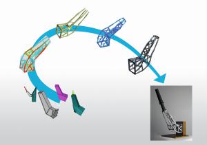 Massive Gewichtsersparnisse bei gleicher Steifigkeit lassen sich mit Topologieoptimierung und 3D-Druck erreichen (Bild: Altair).