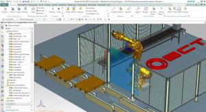 Die Anlage in NX wird von der realen Steuerung bewegt.