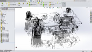 STL-Ausgabe in SolidWorks - das System zeigt die Dreiecke, aus denen das Modell in STL besteht.