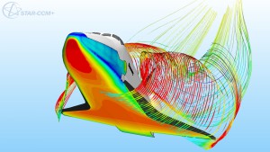 Die Softwaresuite von CD-adapco ermöglicht komplexe Strömungsberechnungen wie beim Wiedereintritt des Space Shuttle (Bild: CD-adapco).