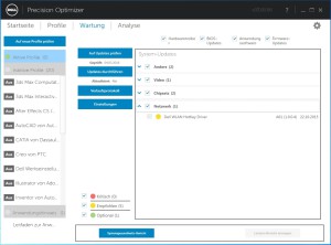 Sehr gut ist der Performance Advisor, der für viele Applikationen optimale Einstellungen und Ausstattungen vorschlägt und die Treiber aktuell hält.
