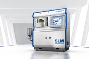 Die Maschinen von SLM schmelzen Metallpulver mit einem oder zwei starken Lasern (Bild: SLM).