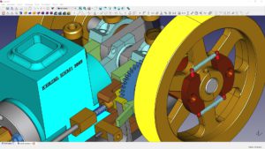 In FreeCAD lassen sich komplexe Aufgaben umsetzten,. aber leider nicht sehr effizient (Modell von Freecad-Forum-User ppemawm).