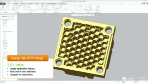 2,5D-Infill ist in Creo 4.0 ein paranmetrisches Feature (Screenshot aus der Breakout-Session von PTC).