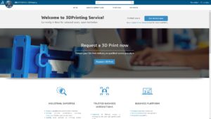 Dassault Systèmes' 3DPrinting Service ist erst der Anfang eines breiten Angebots auf der Transaktionsplattform (Screenshot von der Dassault-Homepage).