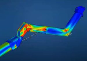 Kranarm-Simulation in MSC Software Apex Grizzly 