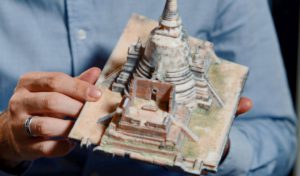 Modell des Ayutthaya-Tempels in Thailand aus de Stratasys J750